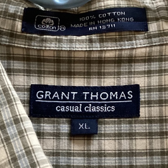 Grant Thomas cotton plaid men’s shirt - Picture 2 of 5